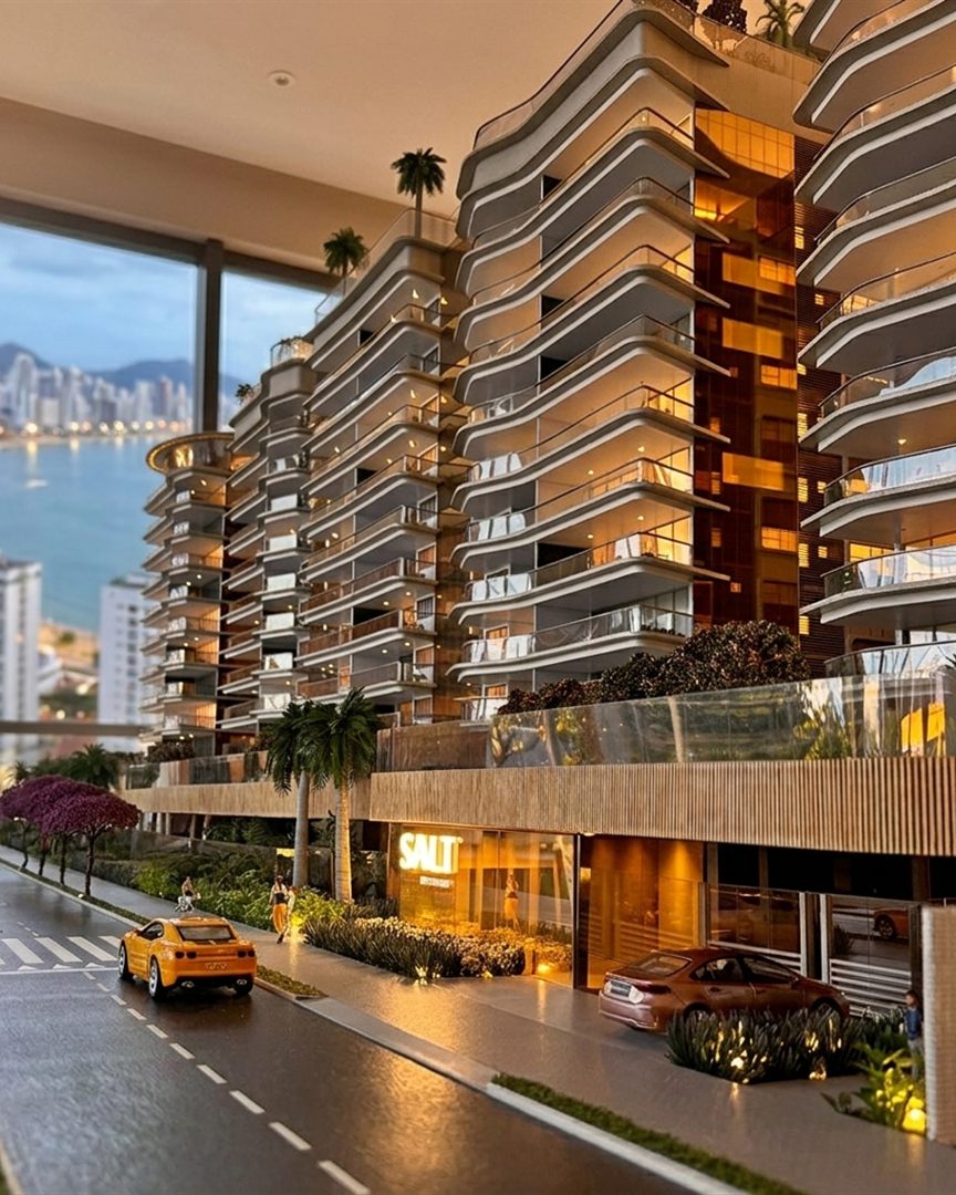 Seafront building model